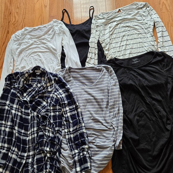 Womens Bundle of Six Maternity Tops Size Small - Picture 1 of 8